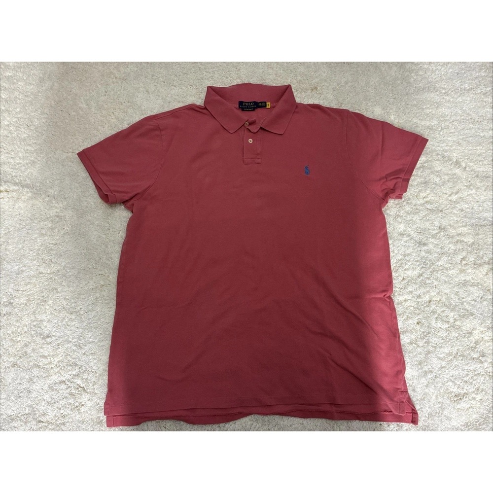 Polo Ralph Lauren Mens XXL Pink Classic Fit Polo Short Sleeve